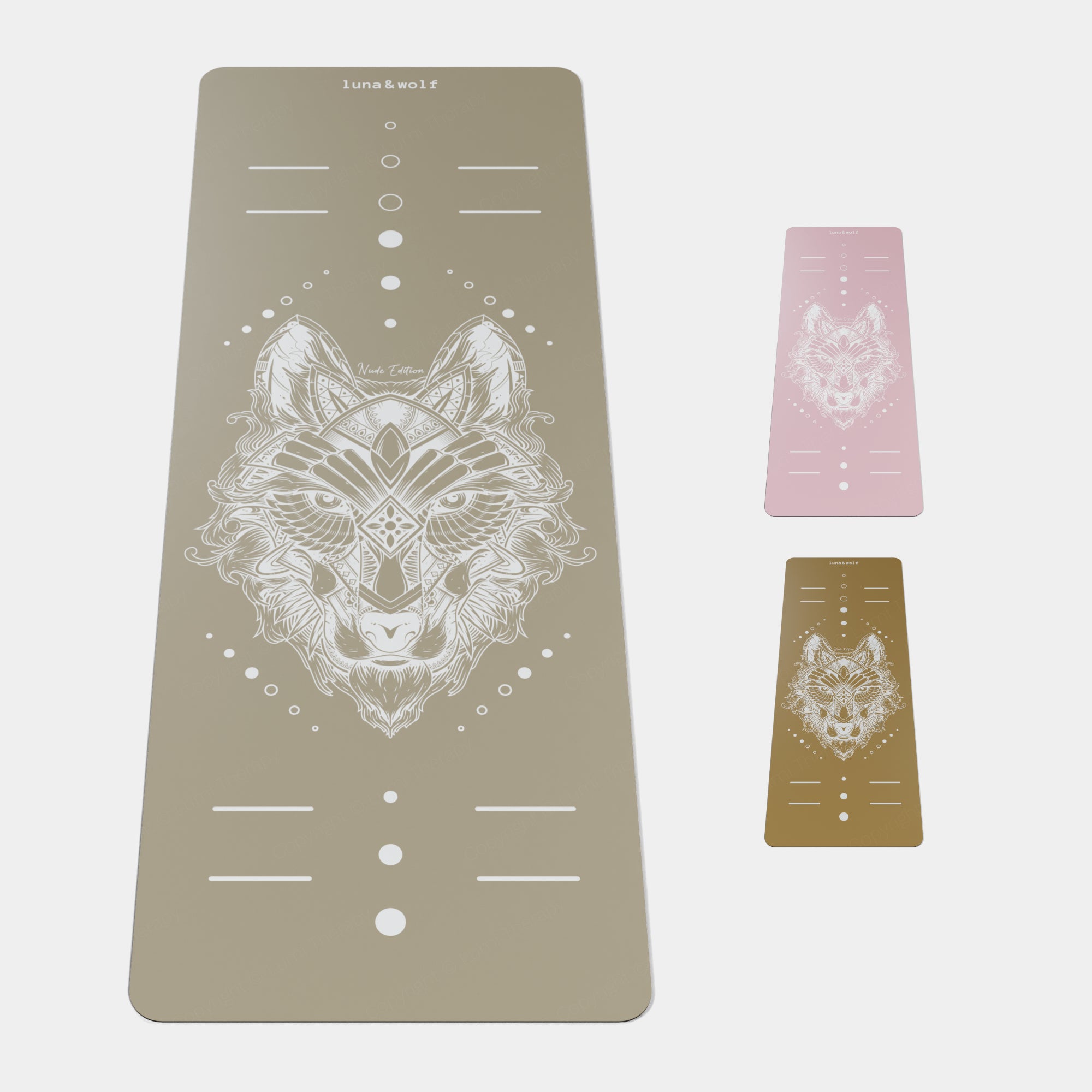 Eco Wolf Yoga Mat - Nude Edition – LUMI Therapy