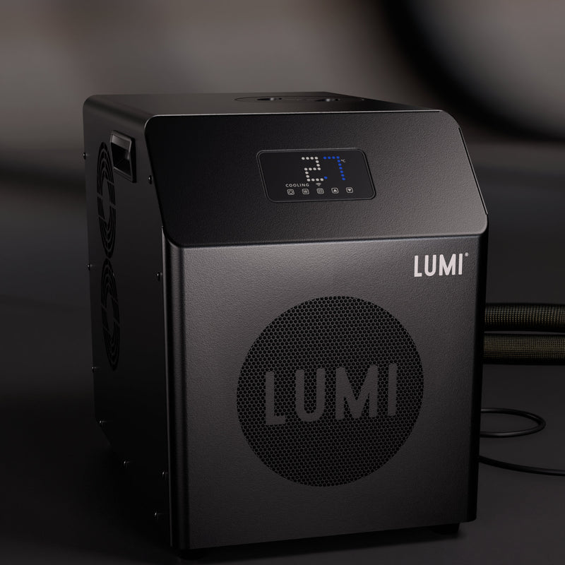 Detail product photo of the LUMI Mini Chiller 2 ice bath chiller unit.