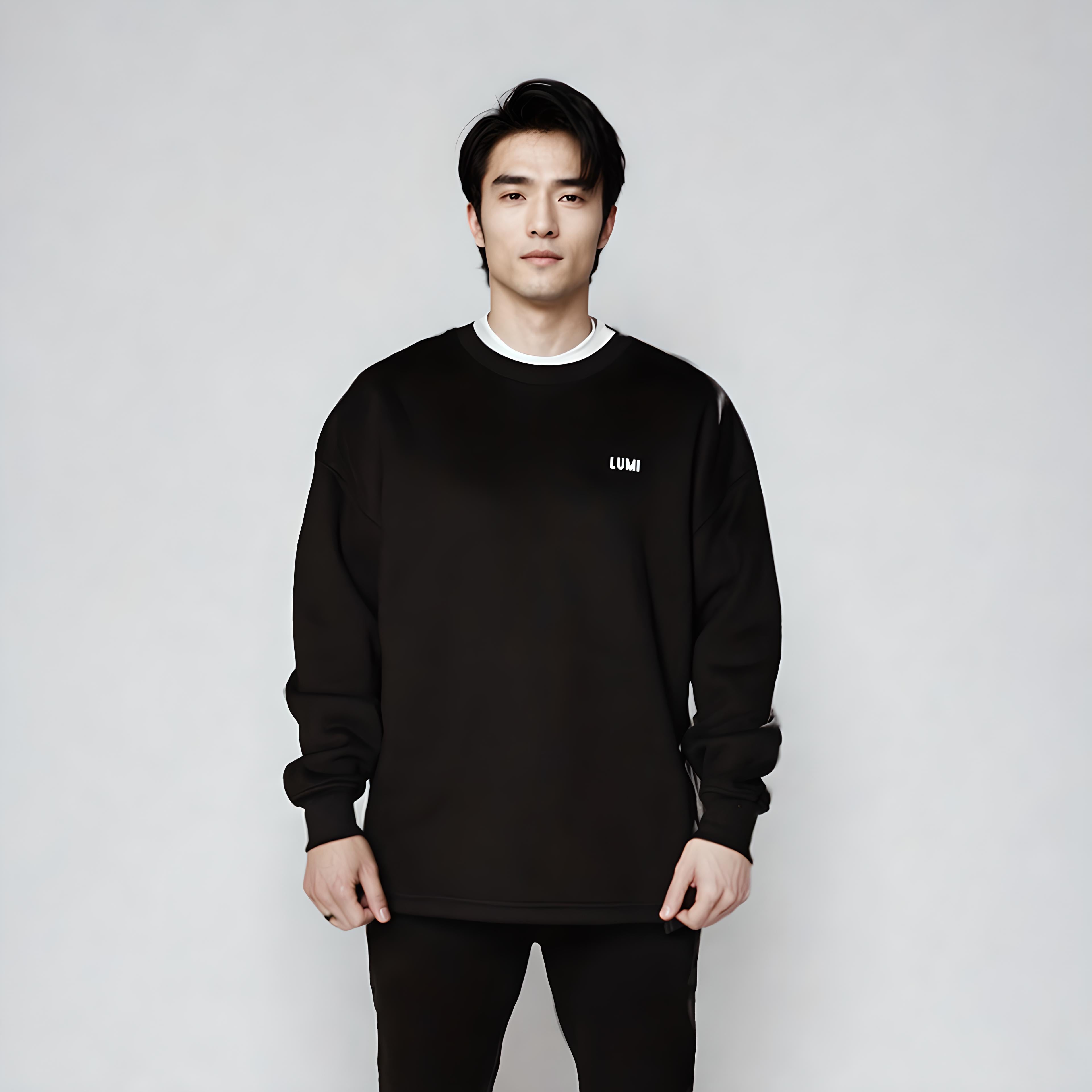 Unisex LCC Heavyweight Oversized Sweatshirt Black