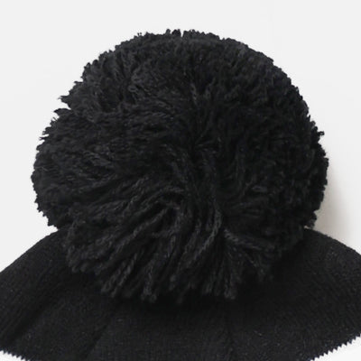 LUMI Bobble Hat Black Pom Pom
