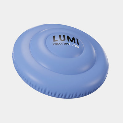 The LUMI Max Ultra UFO ice bath lid in Ocean blue.