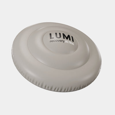 The LUMI Max Ultra UFO ice bath lid in stone grey.