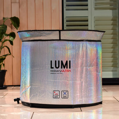 The LUMI iridescent Ulltra ice bath cover.