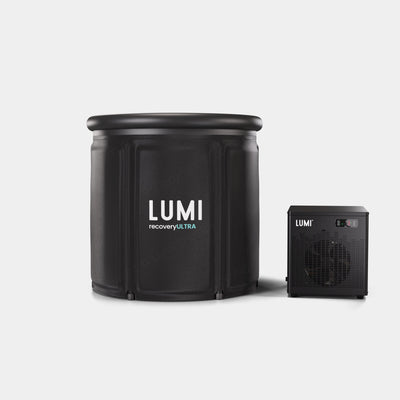 LUMI Recovery Ultra Ice Bath Black and Cube Chiller Black 