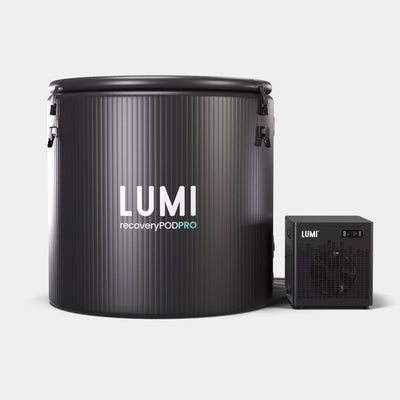 Front view of LUMI Pod PRO ice barrel and Cube chiller