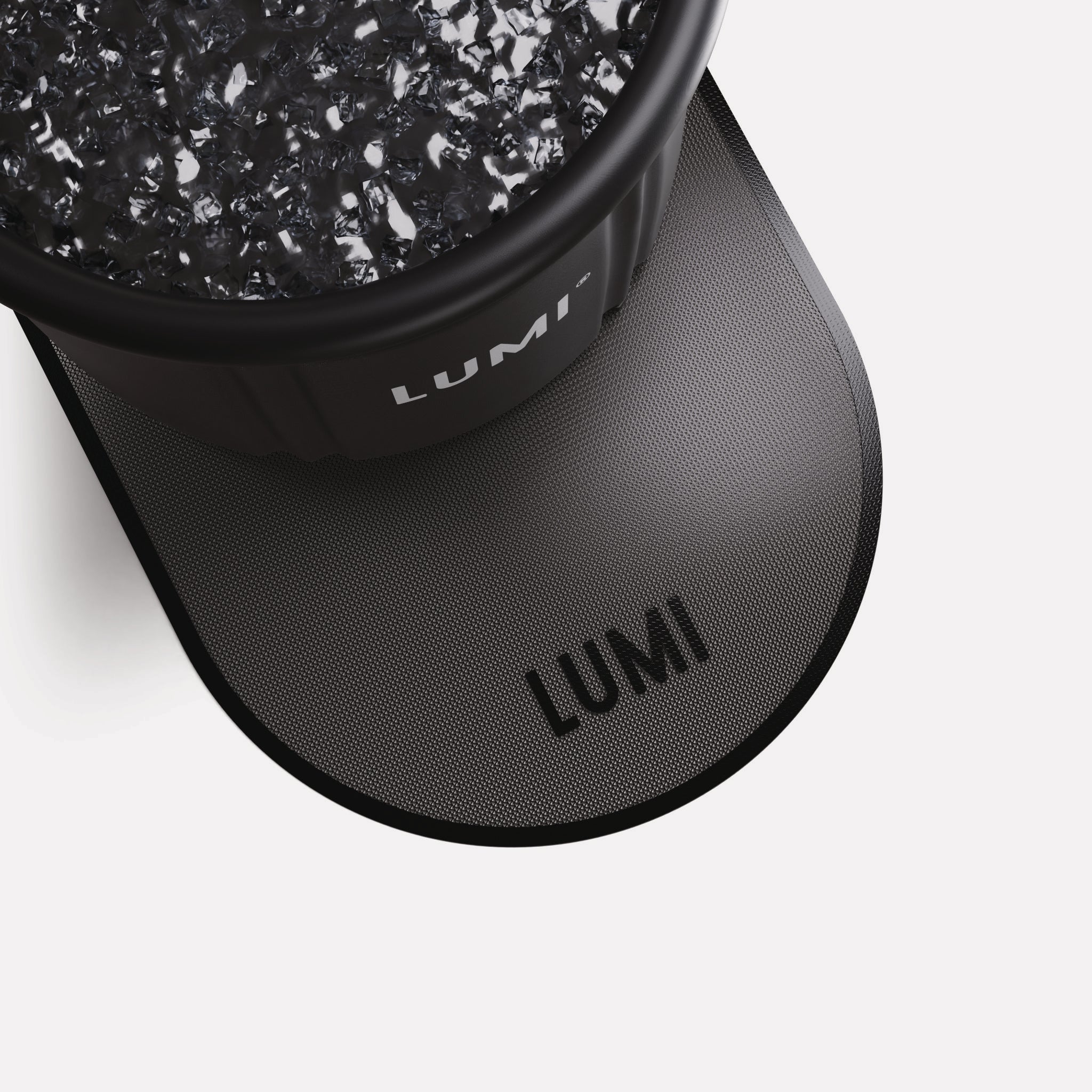 LUMI Ice Bath Floor Mat with non-slip rubber surface and breathable mesh design supporting cold therapy sessions