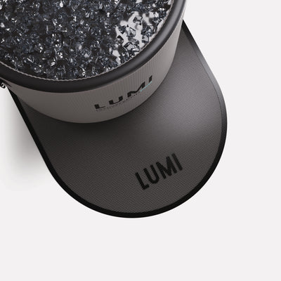 LUMI Ice Bath Floor Mat with non-slip rubber surface and breathable mesh reinforcement under ice bath tub edge